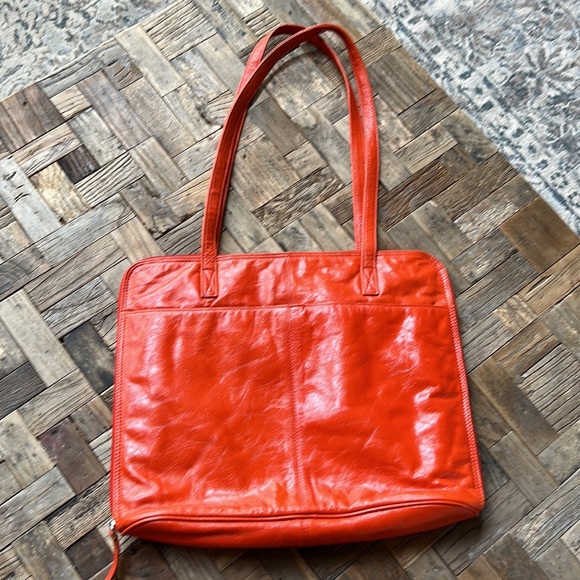 latico Bags Latico Orange Leather Laptop Tote Bag Poshmark
